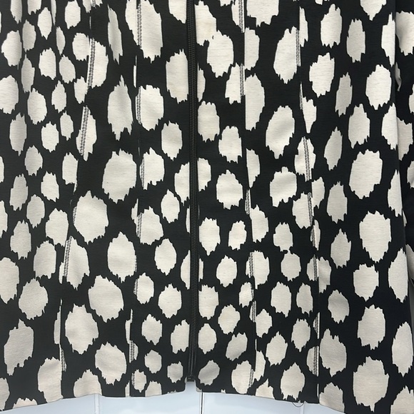 Molly & Maxx Womens Blazer/Jacket PM Black Tan Zip Front Animal Print Lined EUC - Picture 5 of 10